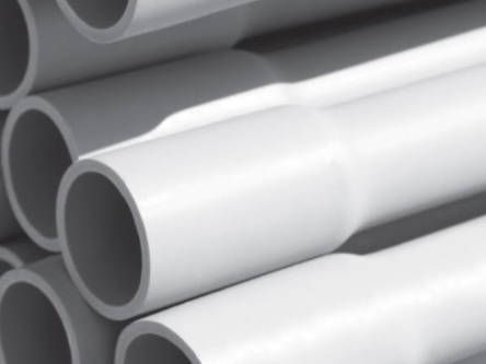 Grey and white rigid pipes