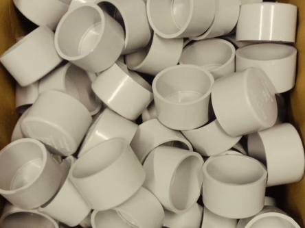 White pipe end caps